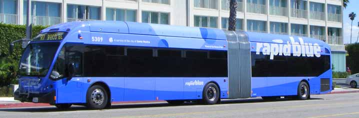 Santa Monica rapid blue bus NABI 60-BRT 5309